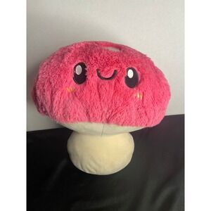 Squishable Pink Mushroom Plush 15 Inch Stuffed Animal Toadstool Pink White
